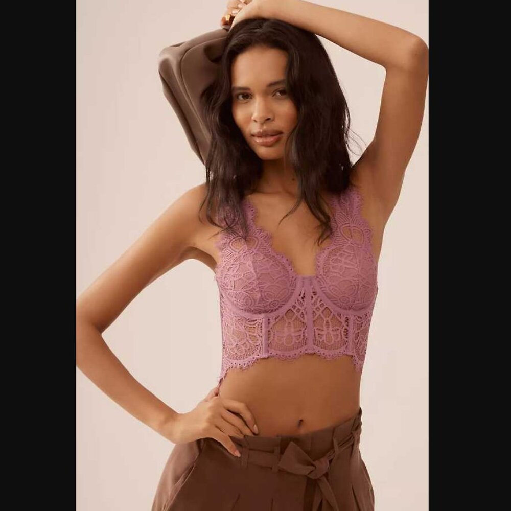 Anthropologie Purple Lace Bralette